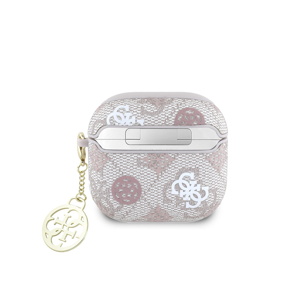 Guess Airpods 4 Orjinal Lisanslı 4G Desenli Yazı Logolu Peony Airpods Kılıf Guess Airpods 4 Orjinal Lisanslı 4G Desenli Yazı Logolu Peony Airpods Kılıf